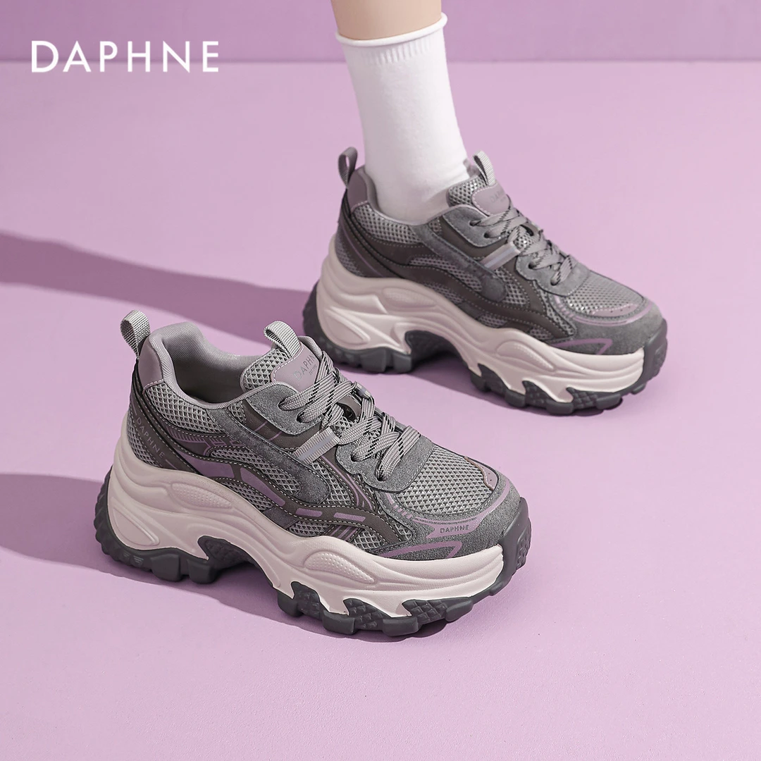 达芙妮厚底老爹鞋女春季2026新款配阔腿裤运动休闲鞋今年流行增高