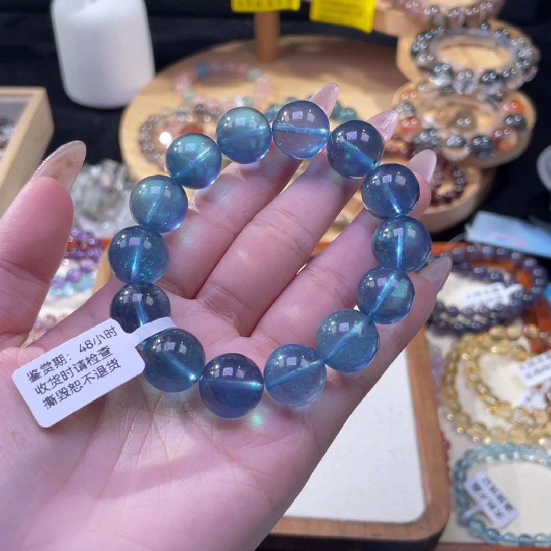 海蓝宝石手串未镶嵌沐*