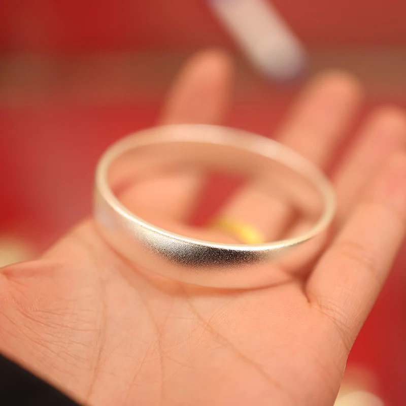 999古法宽版素圈重工时尚百搭闭口配饰S40