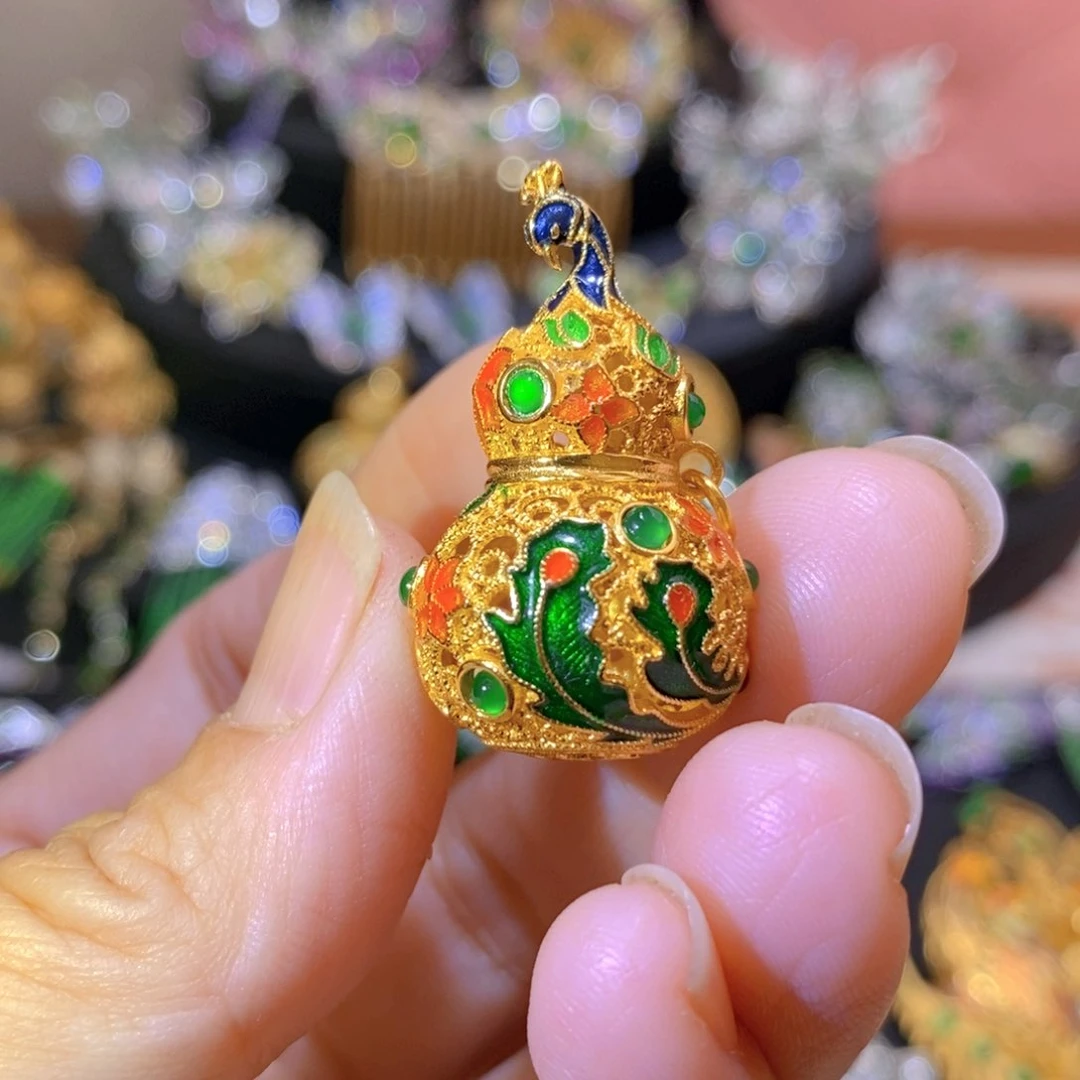 吊坠(不含链)银S925镶嵌翡翠