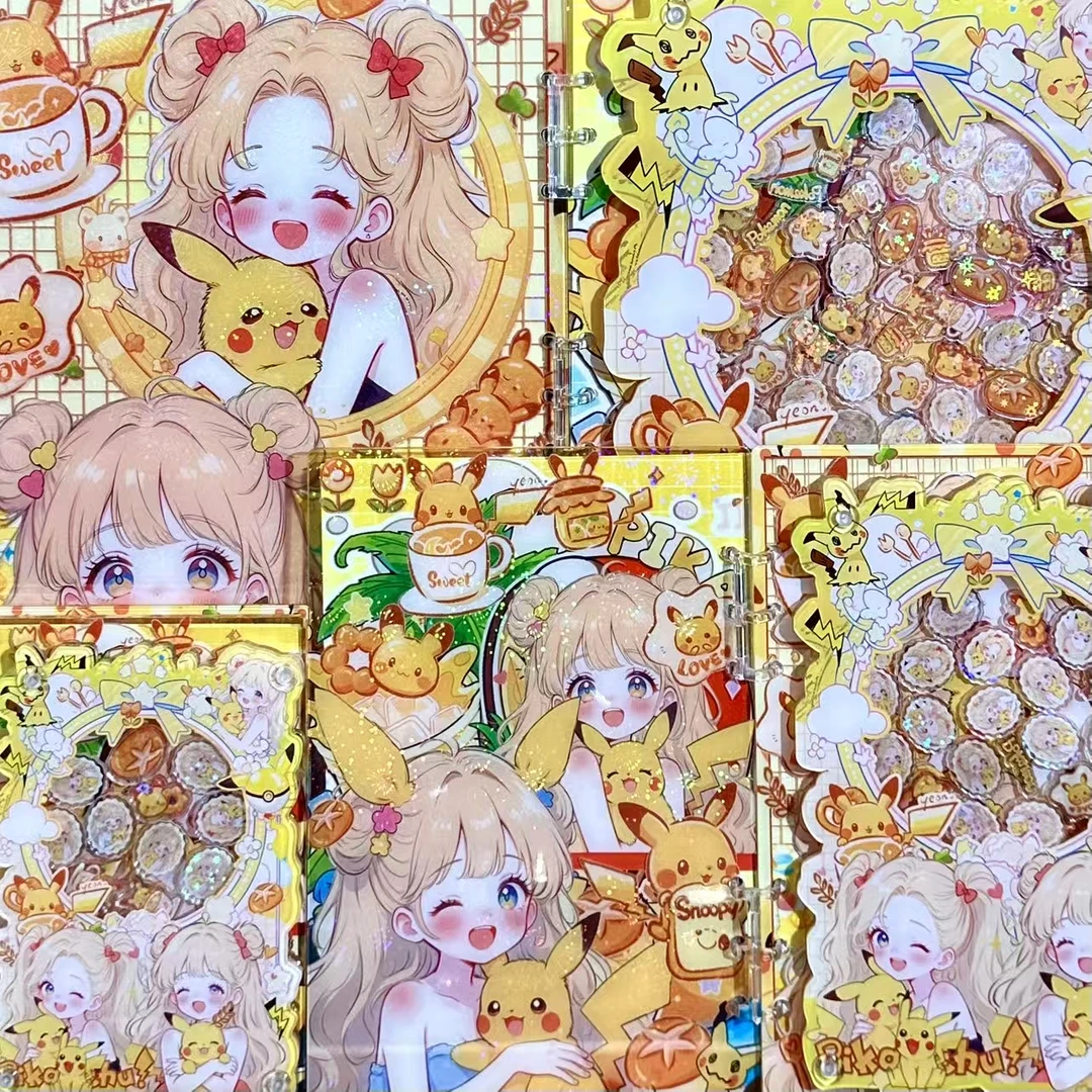 【皮卡丘女孩】高定摇摇本套餐活页本手工DIY收纳盒亚克力