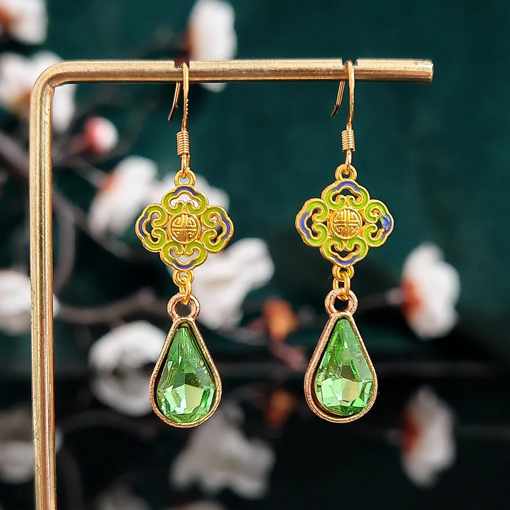 多吉米翠缕金辉DIY耳环耳饰套装新中式复古配古装汉服旗袍马面裙