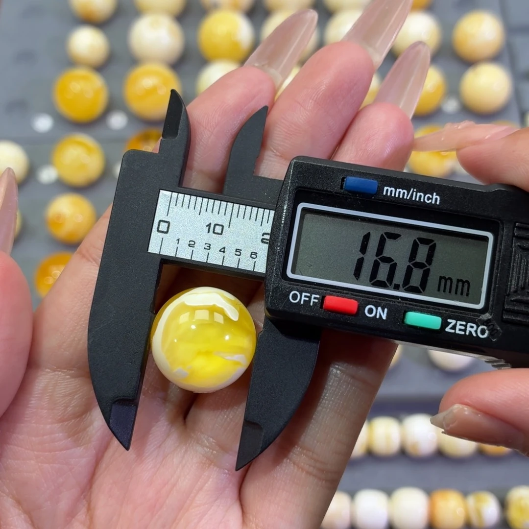 琥珀未镶嵌裸石圆珠