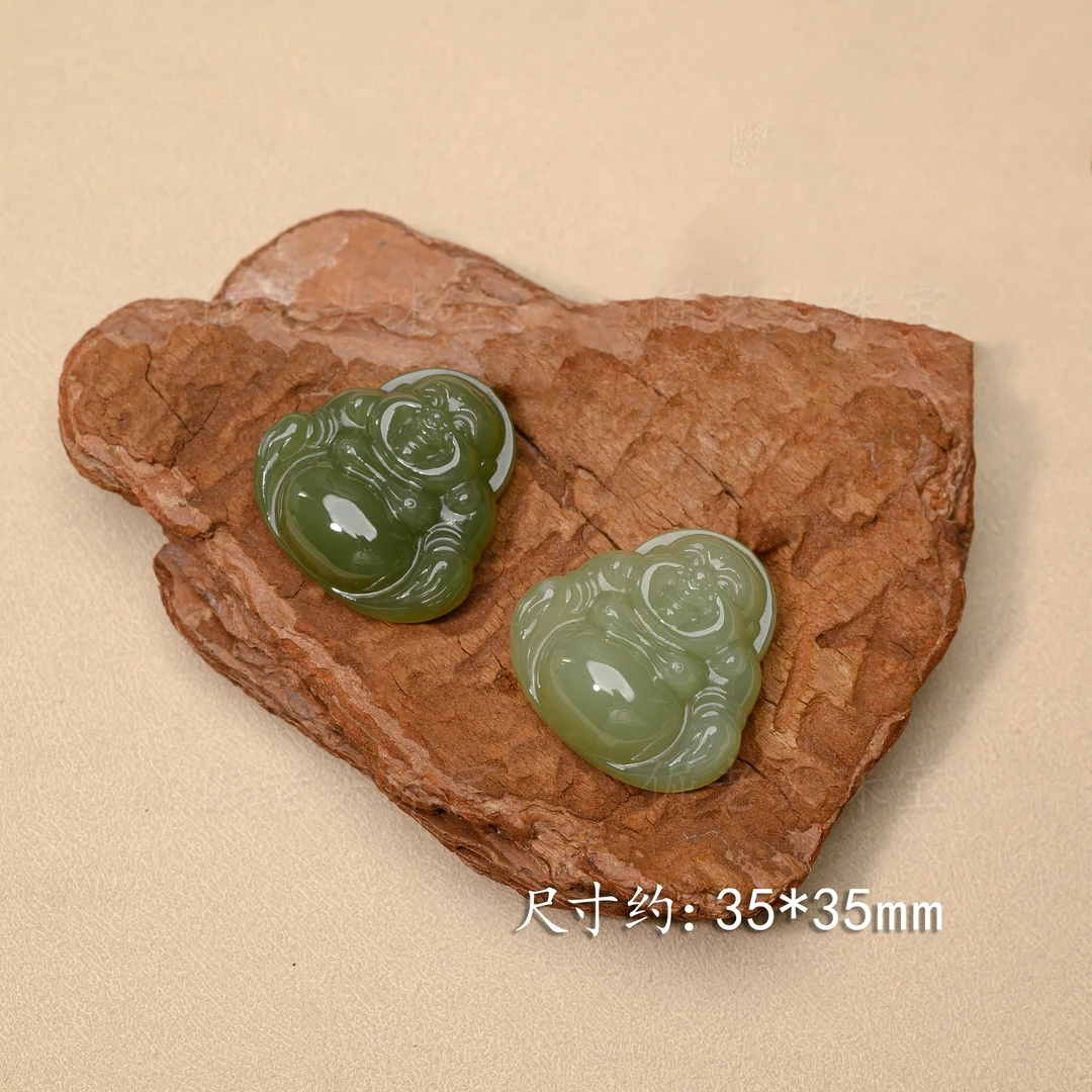 【倔老头工厂】和田玉佛公吊坠尺寸约35mm配绳多样性发一