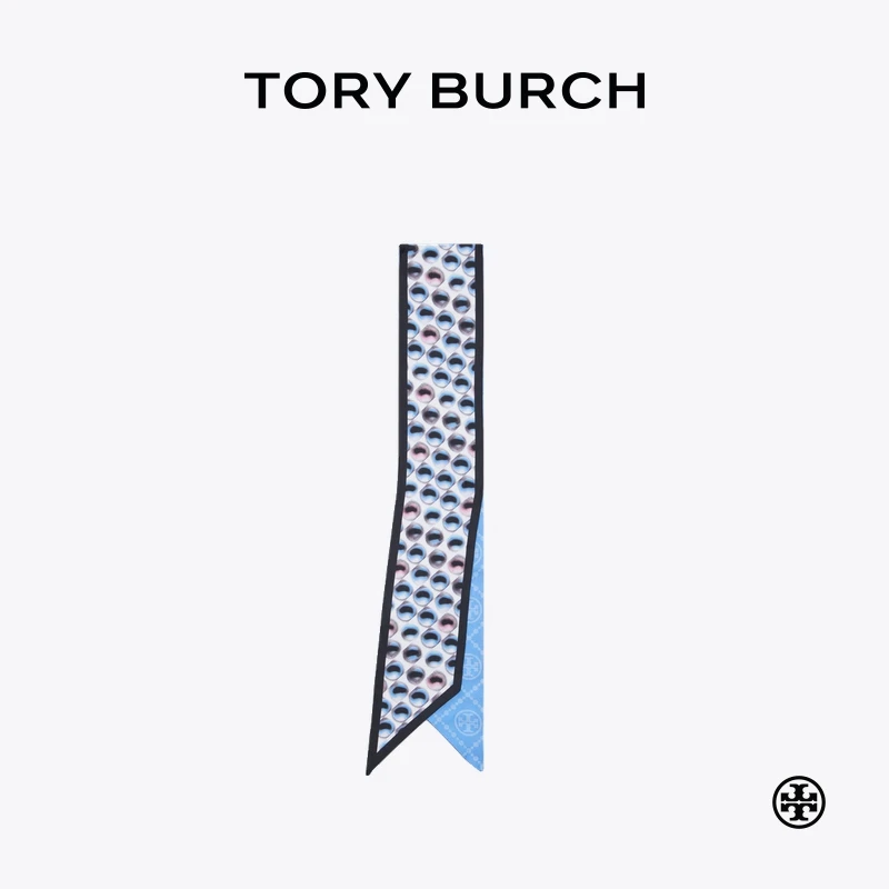 【礼遇】TORY BURCH 汤丽柏琦 糖果波点缎带桑蚕丝围巾169663