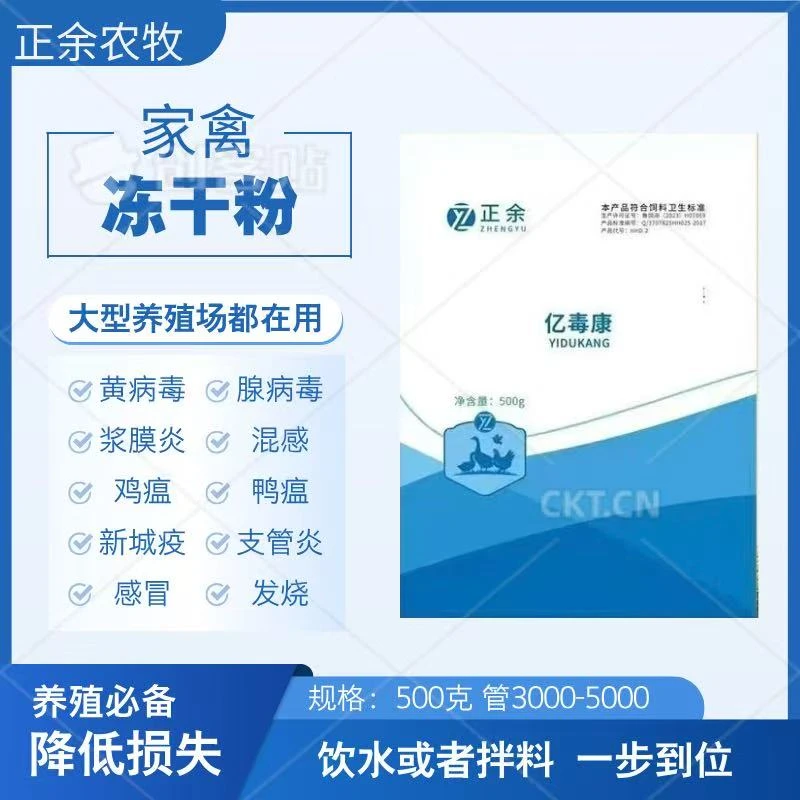 鸡鸭鹅病毒混感专用抗病毒冻干粉针对黄病毒腺病毒饲料添加剂
