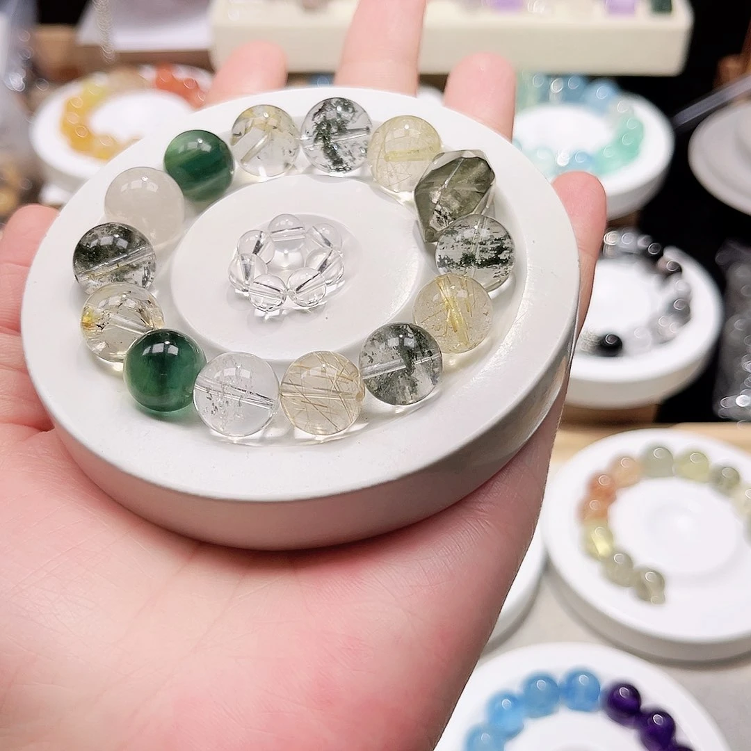 水晶手串未镶嵌天然水晶