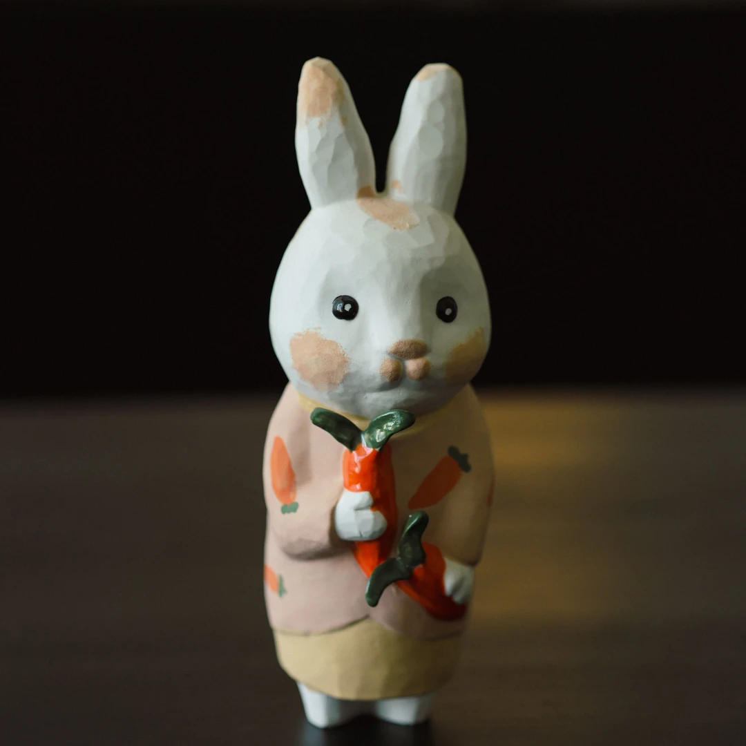 十二生肖兔陶瓷原创摆件独创设计生日礼物伴手礼可爱