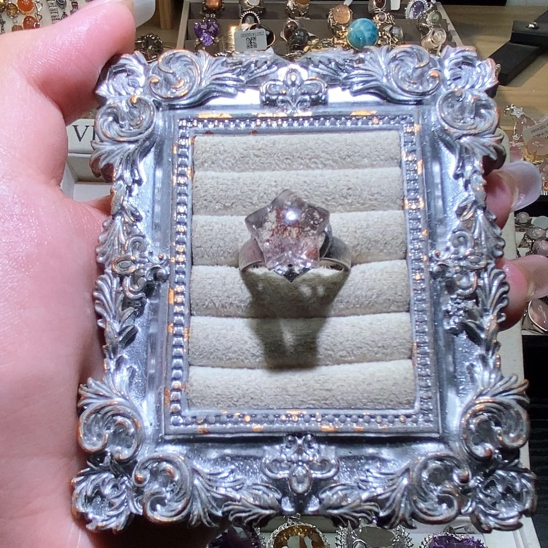 银S925镶嵌戒指烟晶