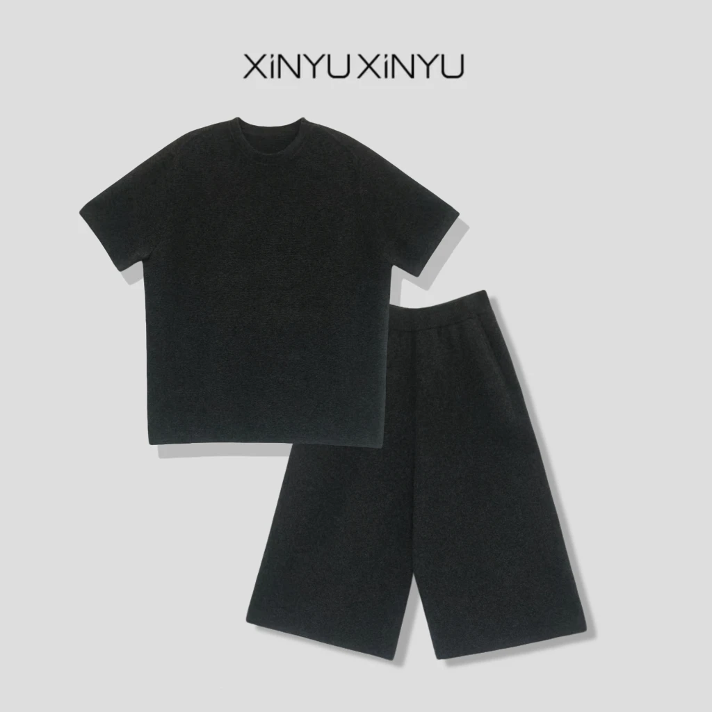 XINYU/芯与『小舒适』高品质100绵羊毛保暖针织套装 30954 时尚