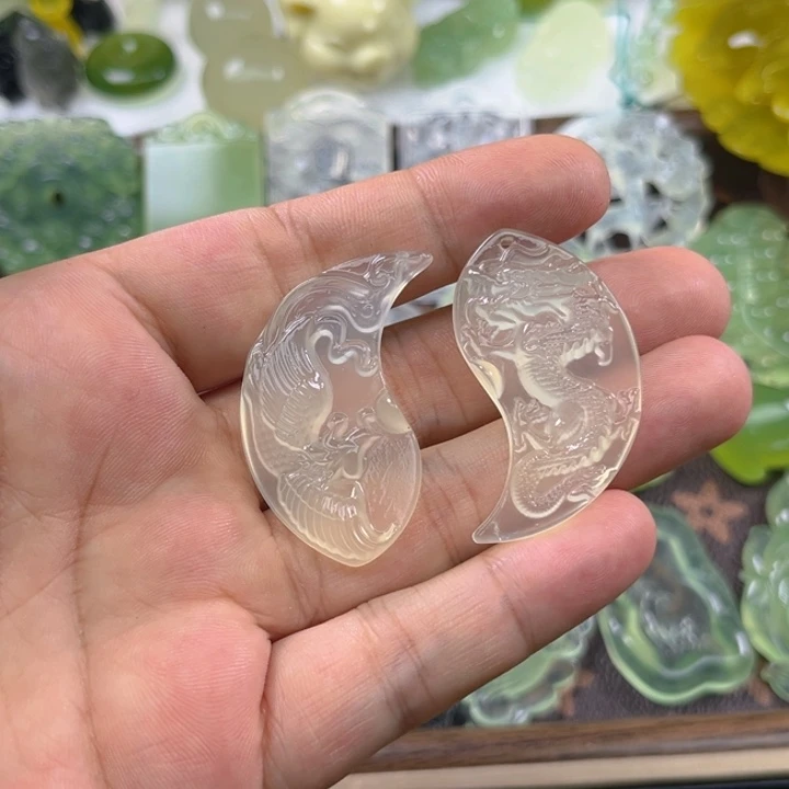岫玉未镶嵌吊坠(不含链)直