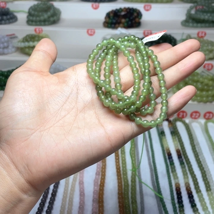 落****和田玉未镶嵌颈饰5mmW