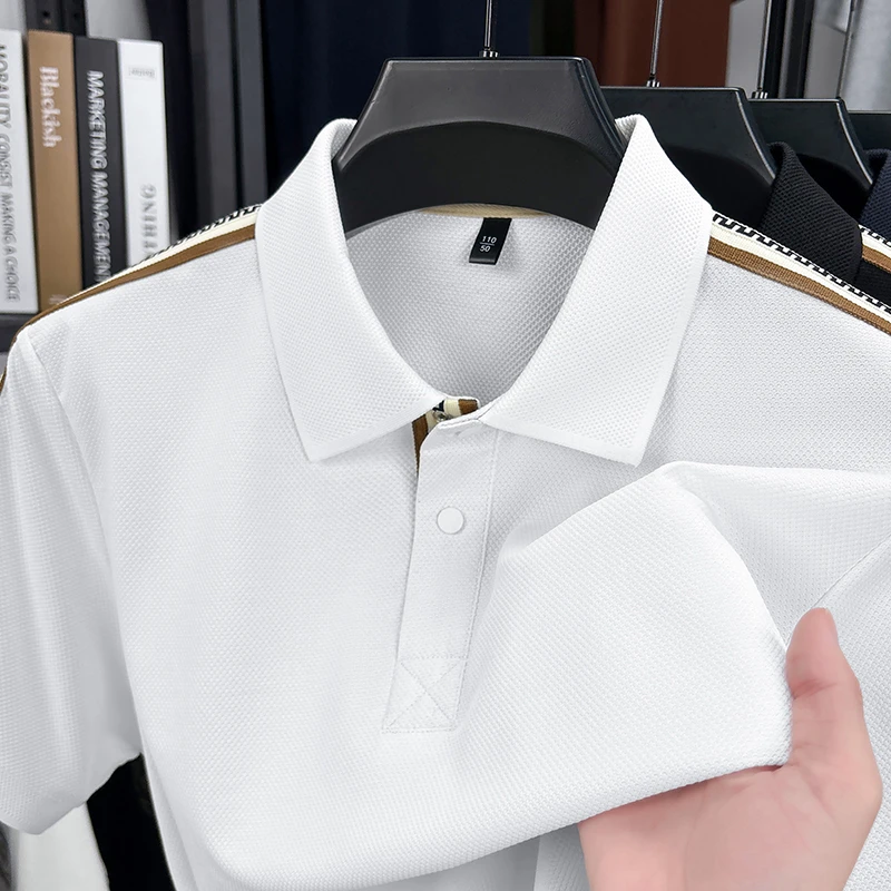 夏季透气POLO衫男款翻领修身大码短袖体恤潮流新款男保罗t恤短袖