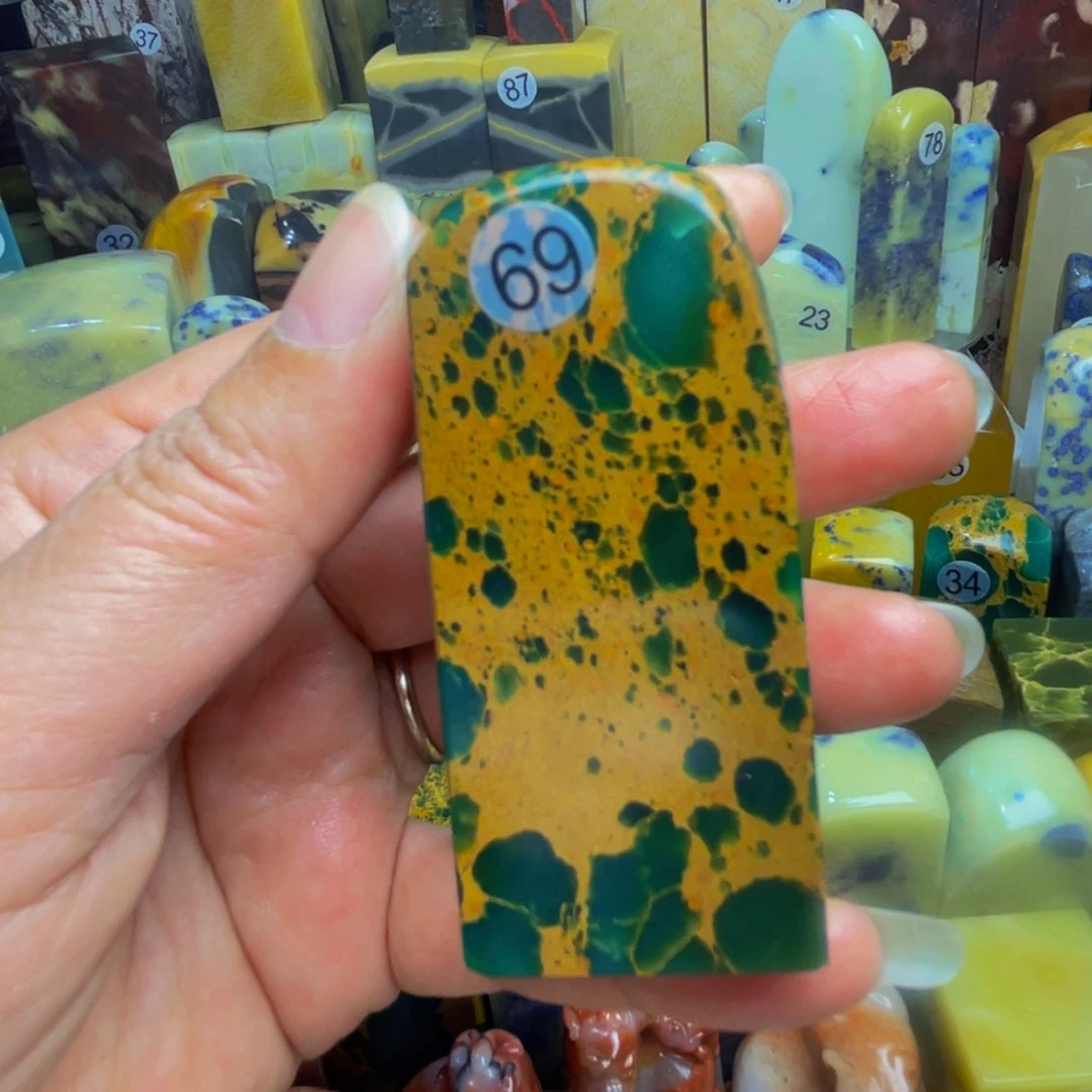 青田石印石力*石四川雅安绿