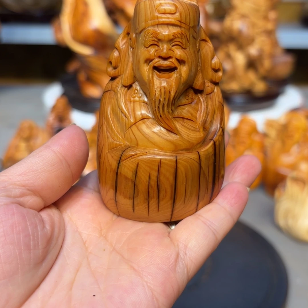 柏木太行崖柏财神爷