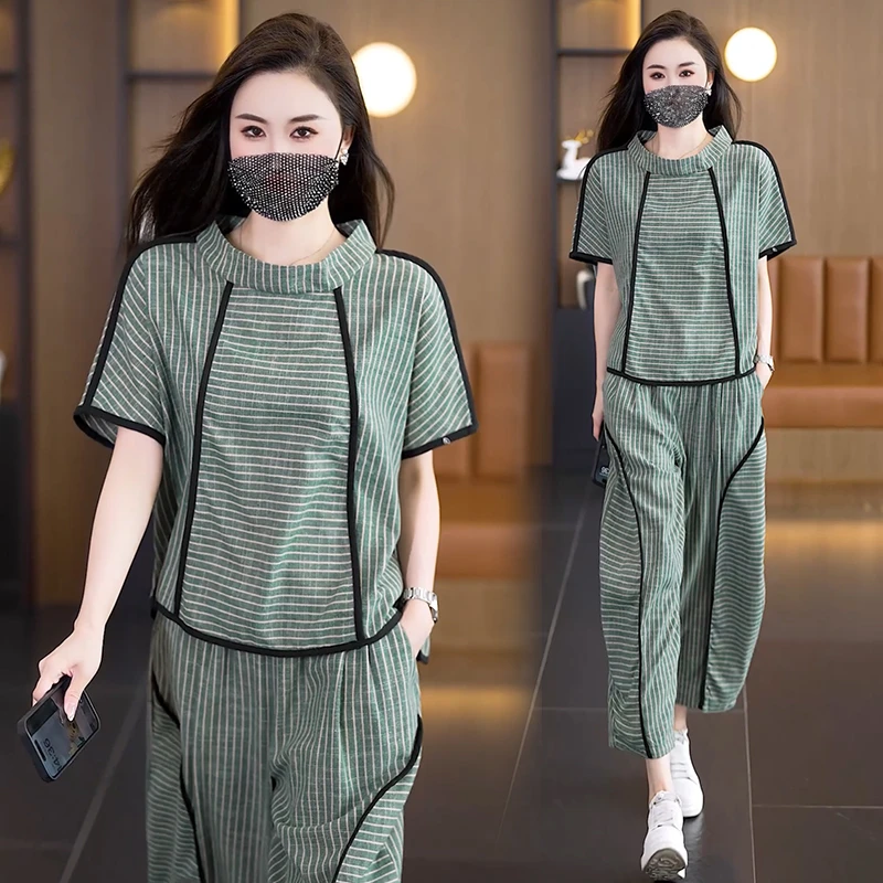 【女神新衣】时尚洋气显瘦遮肉胖妹妹两件套气质大码女装套装