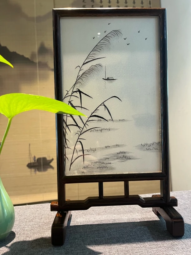苏州手工双面绣-芦苇