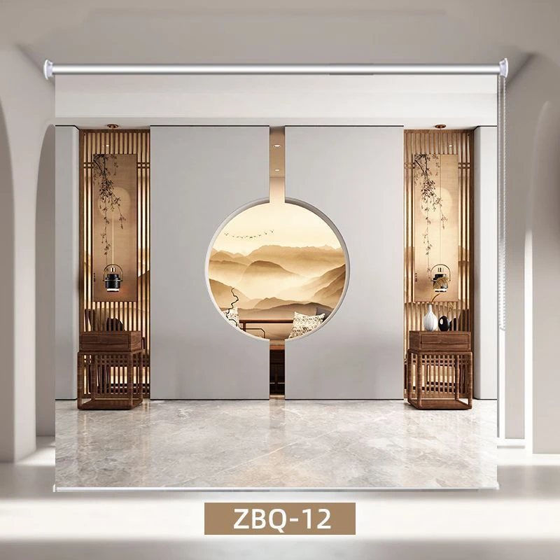 3D直播间装饰定制直播背景布窗帘卷帘卷拉式客厅直播间背景墙布