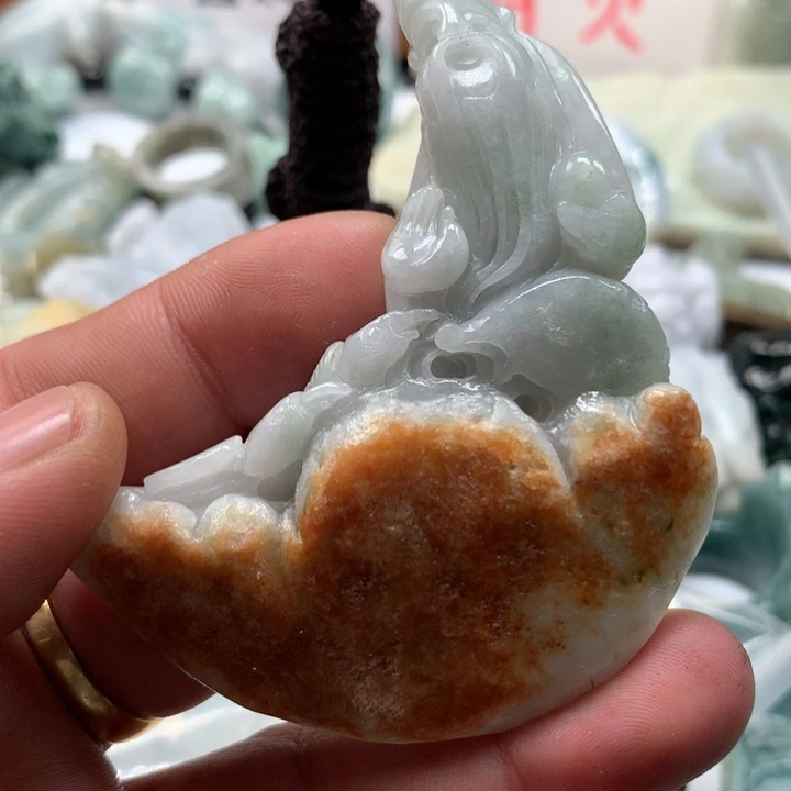 翡翠未镶嵌颈饰保真天然a货翡翠