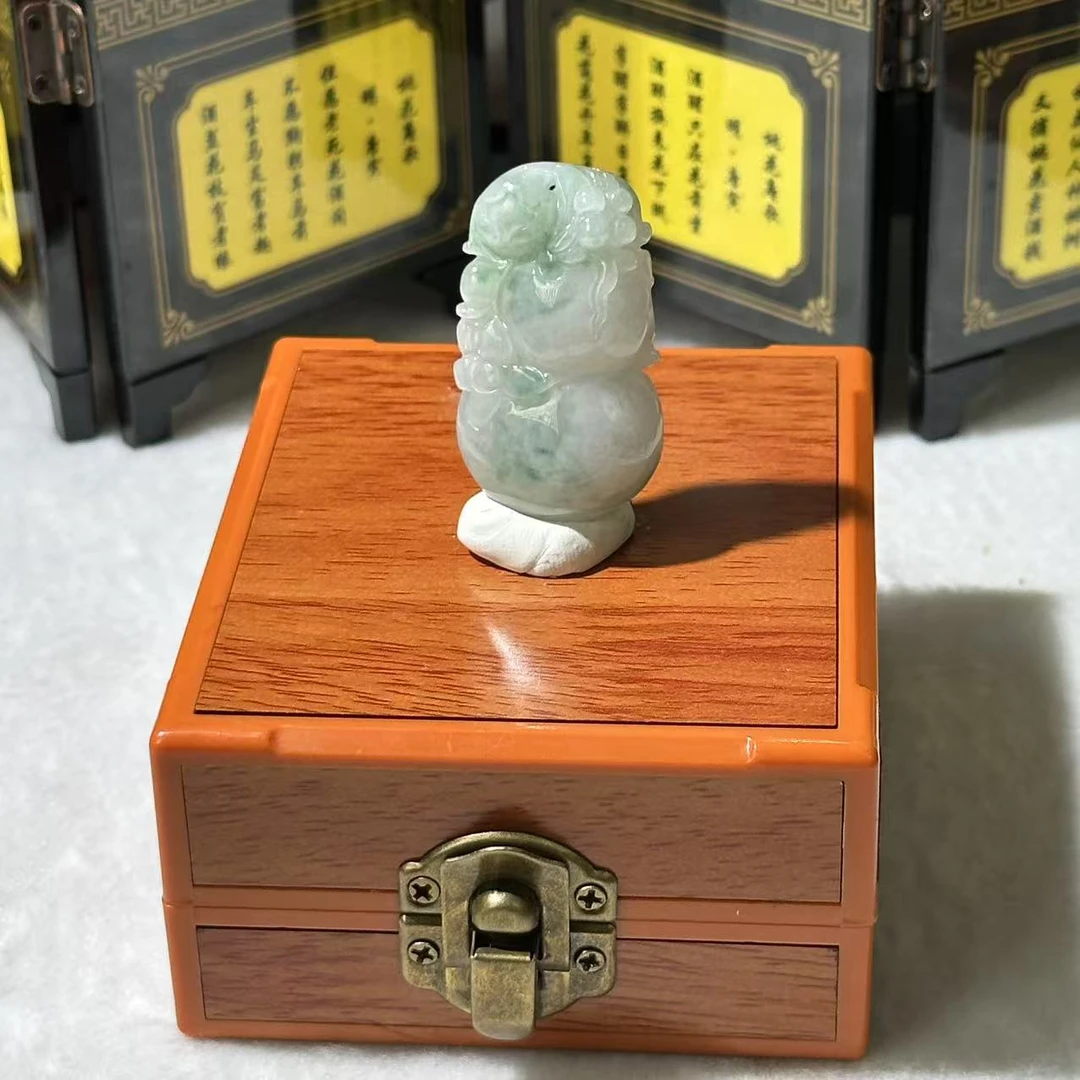 1706-天然翡翠-飘花葫芦