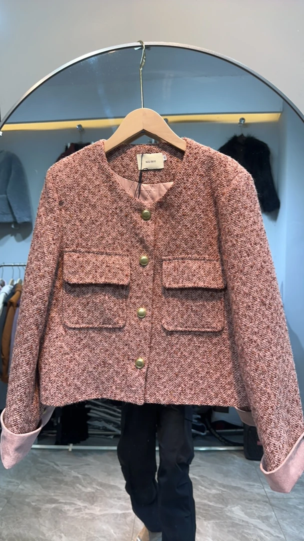 小香风短款气质长袖