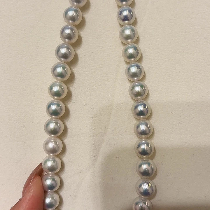 淡水珍珠颈饰银S925镶嵌荼*