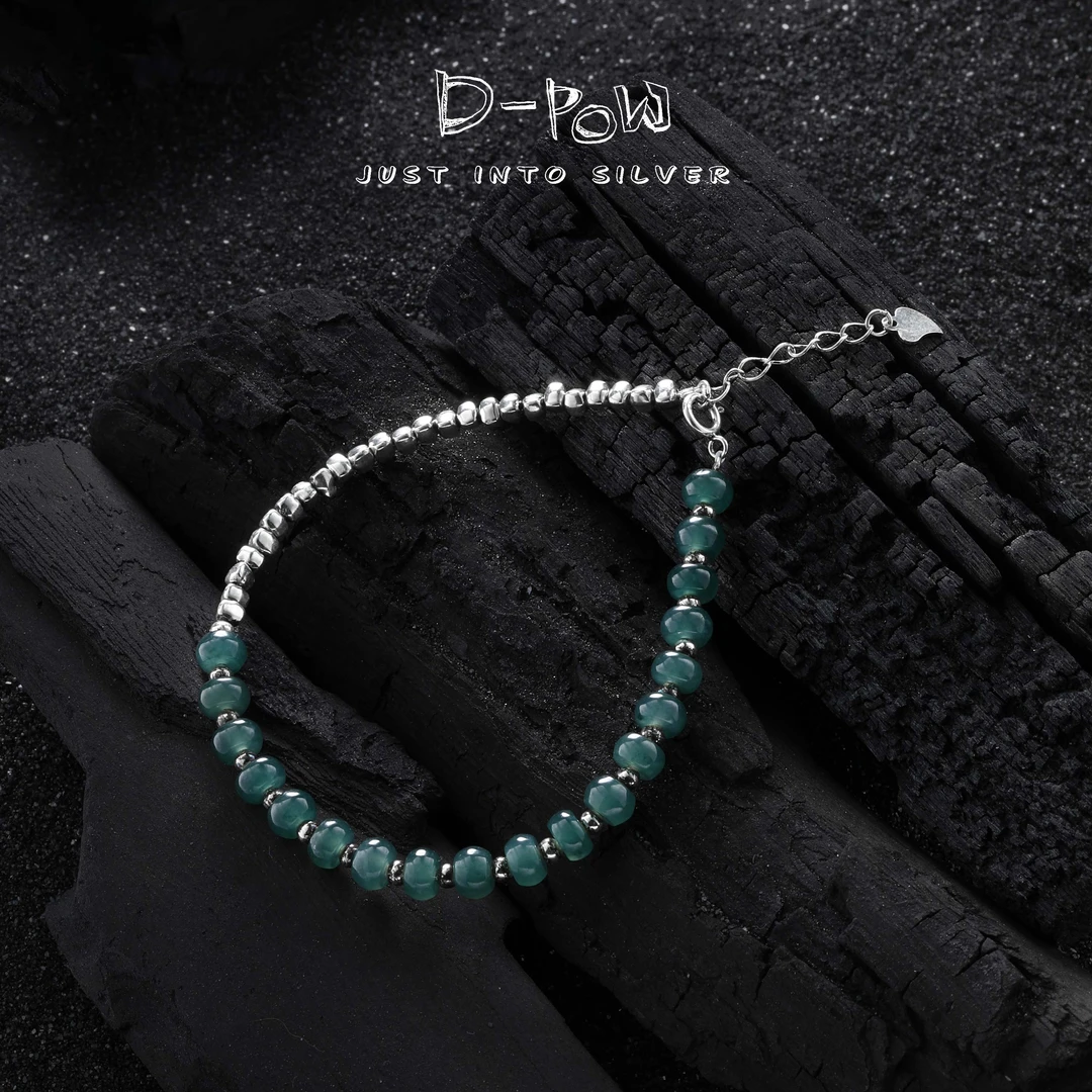 925银树脂手链 翠碎银手链（19cm）（DXP033）百搭小众