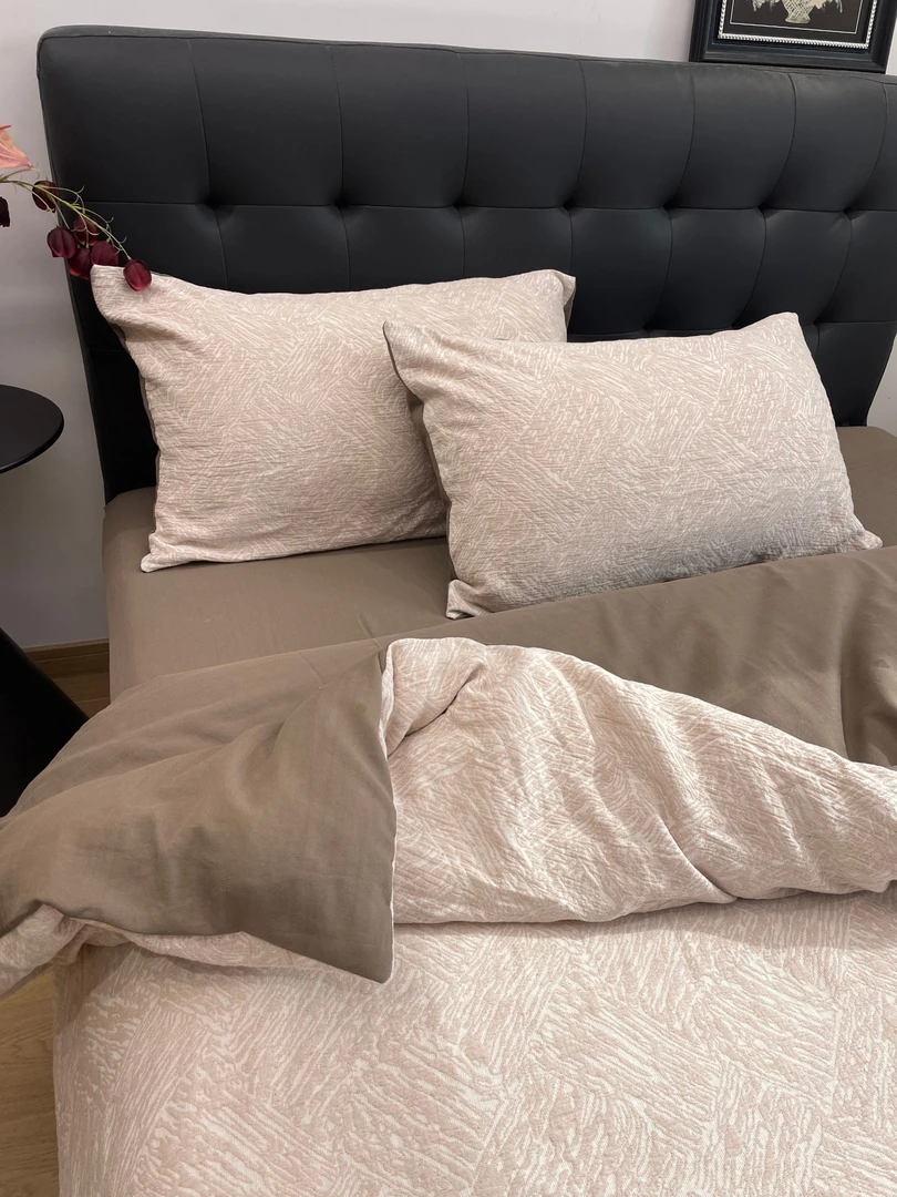 妙然家|2025新款全棉色织三层提花四件套轻奢简约被罩复古诧寂风