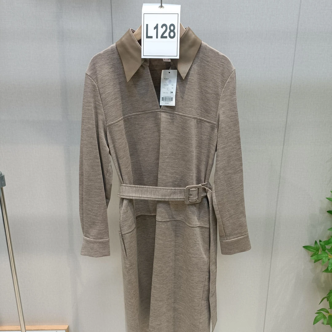 L128/Laur*l皮领混色连衣裙LWL333Y02900【剪标款-介意慎拍】