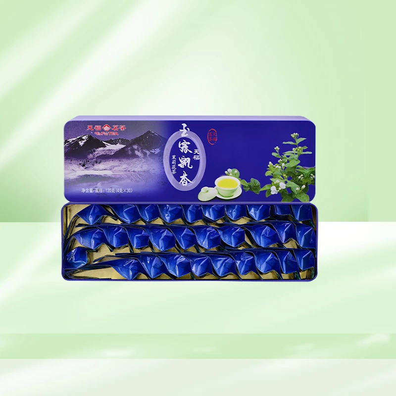 天福茗茶 玉露飘香 飘雪 浓香型茉莉花茶 四川特产 花茶茶叶 120g