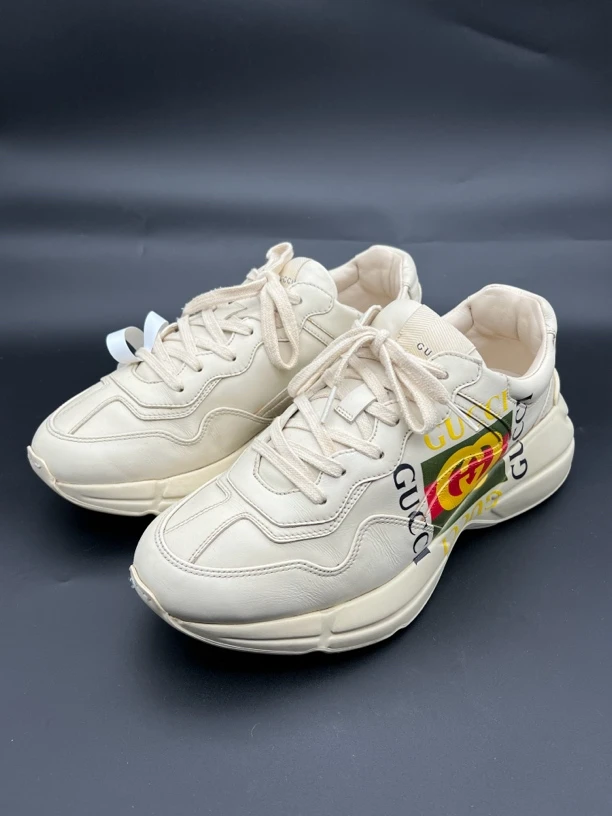 95新 GUCCI/古驰 40.5码 印花老爹鞋 奢f219