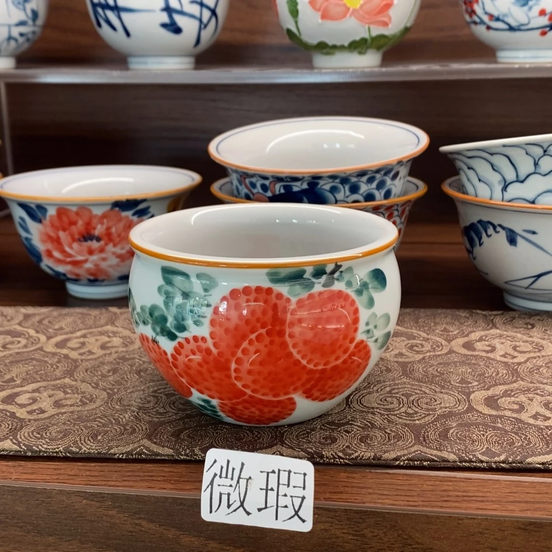 釉下手绘茶具微瑕手工绘制