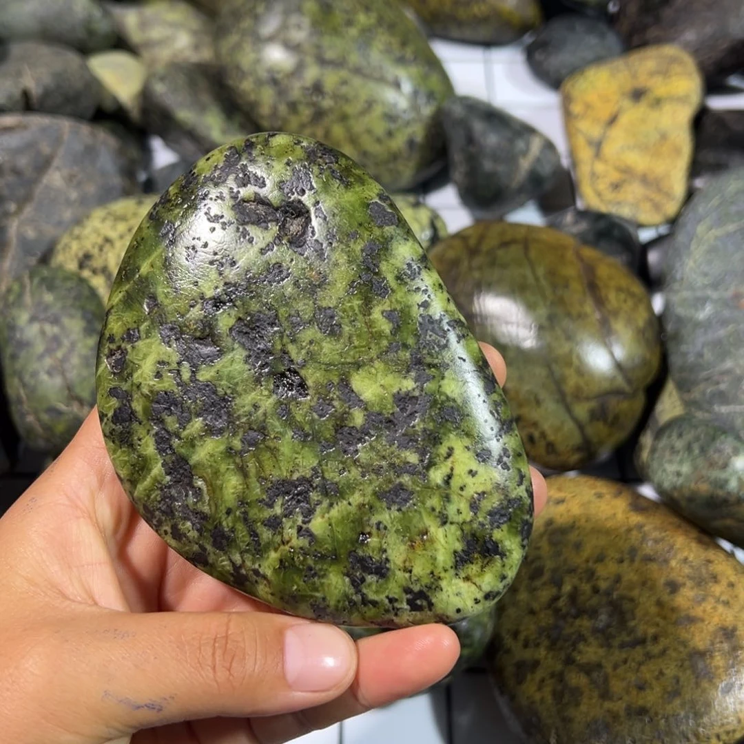 未镶嵌蛇纹石玉西藏藏玉药王石S*K
