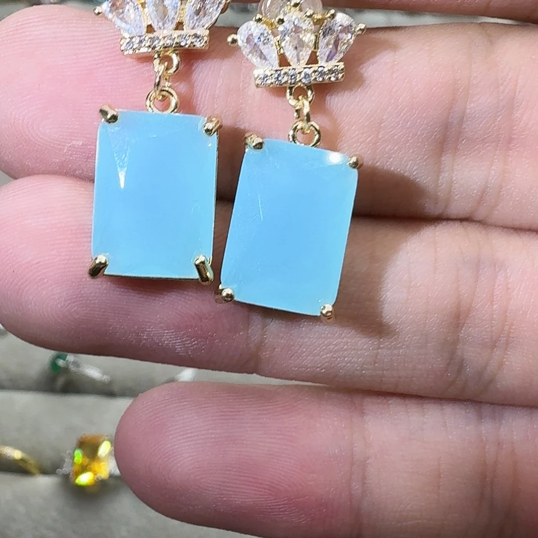 托帕石戒指银S925镶嵌