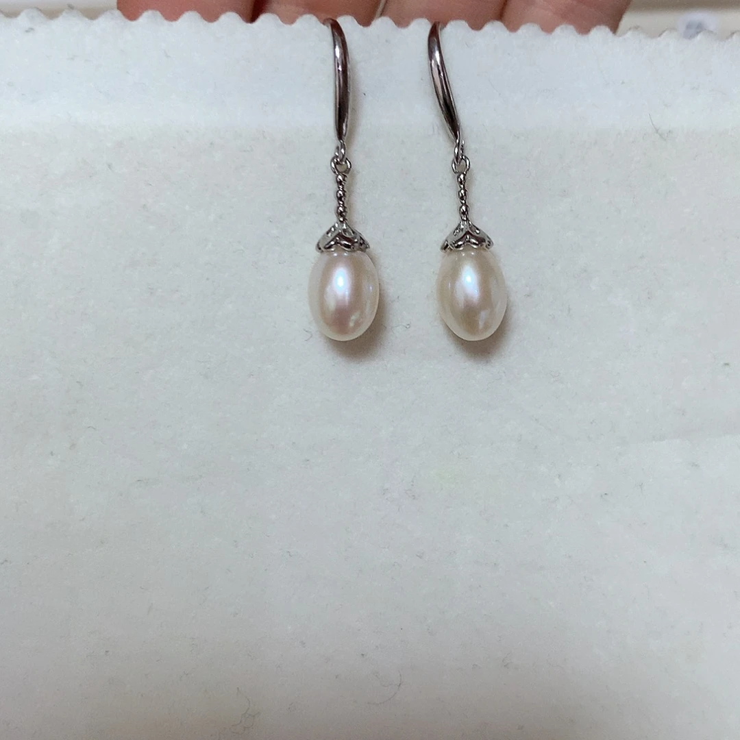 淡水珍珠耳饰合金