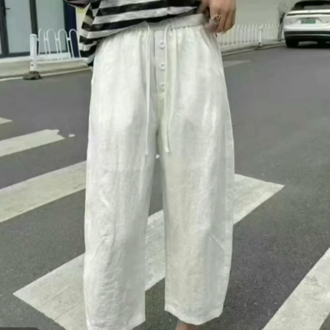 617款亚麻气球裤