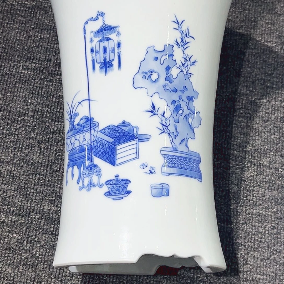 冇***人花器青花青供图陶瓷花器