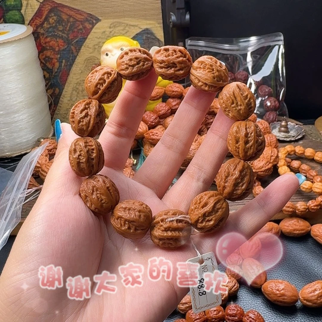 手串文玩核桃肉筋八楞手串