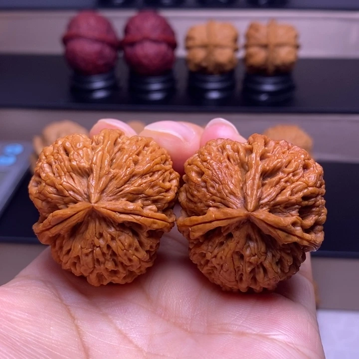 把件文玩核桃盘龙玉凤三楞13