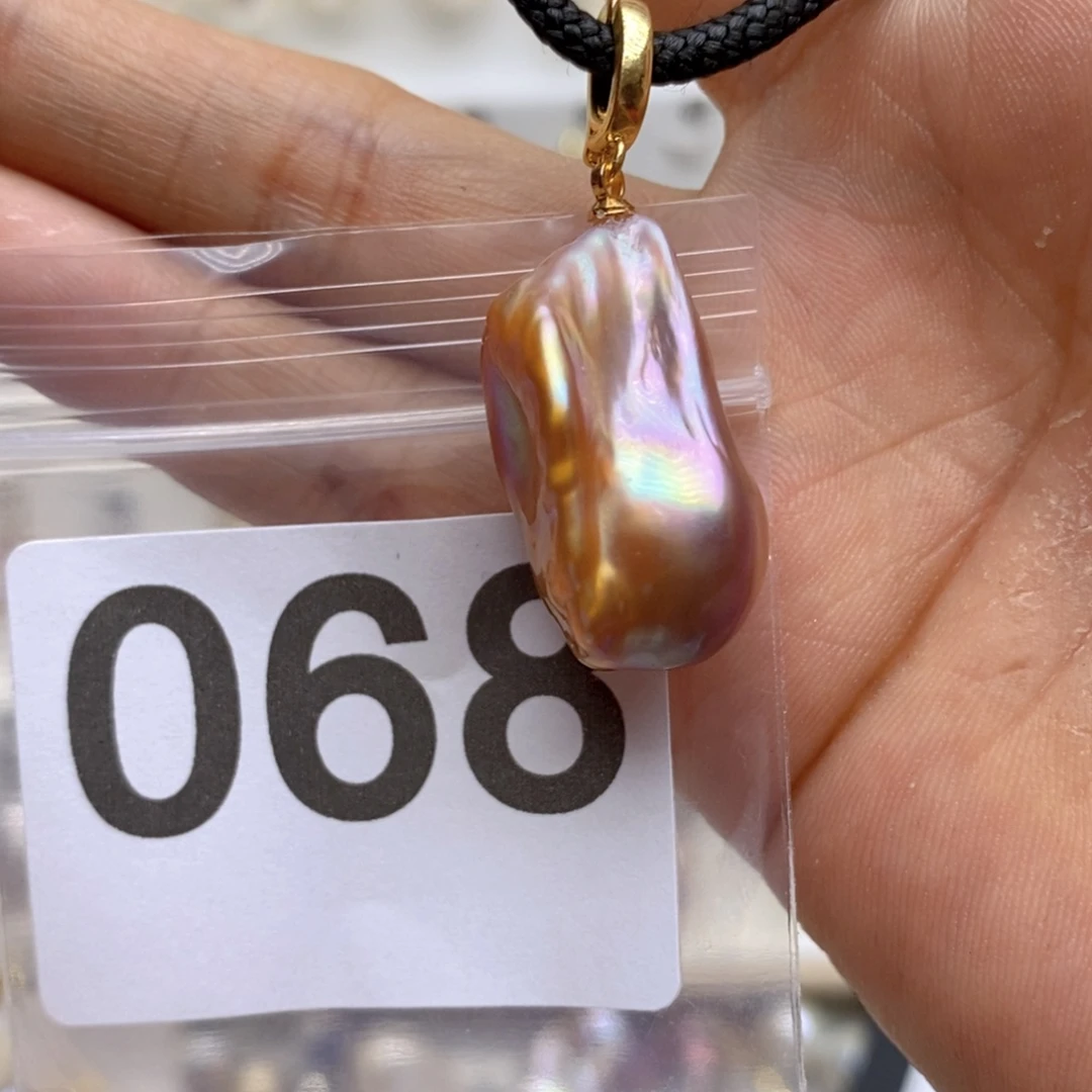 淡水珍珠银S925镶嵌颈饰用****由68