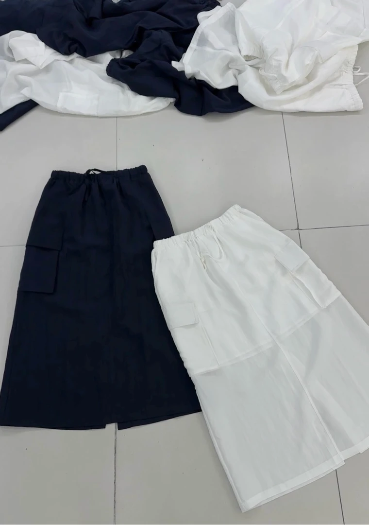 8663【PINGJIE】2025高货半裙）韩版时尚休闲潮流舒适百搭洋气裙子