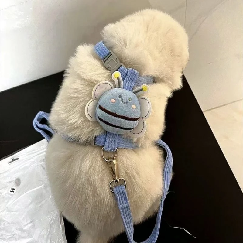 【店铺热销】牵引绳蜜蜂猫咪挣脱防脱工字调节绳子宠物小型布偶泰迪