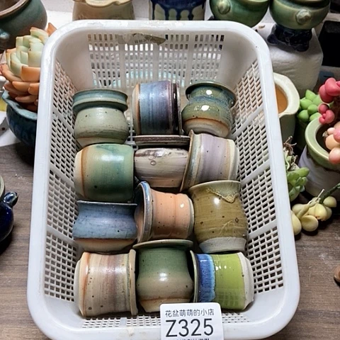 紫砂花盆325微瑕品口径3到4左右