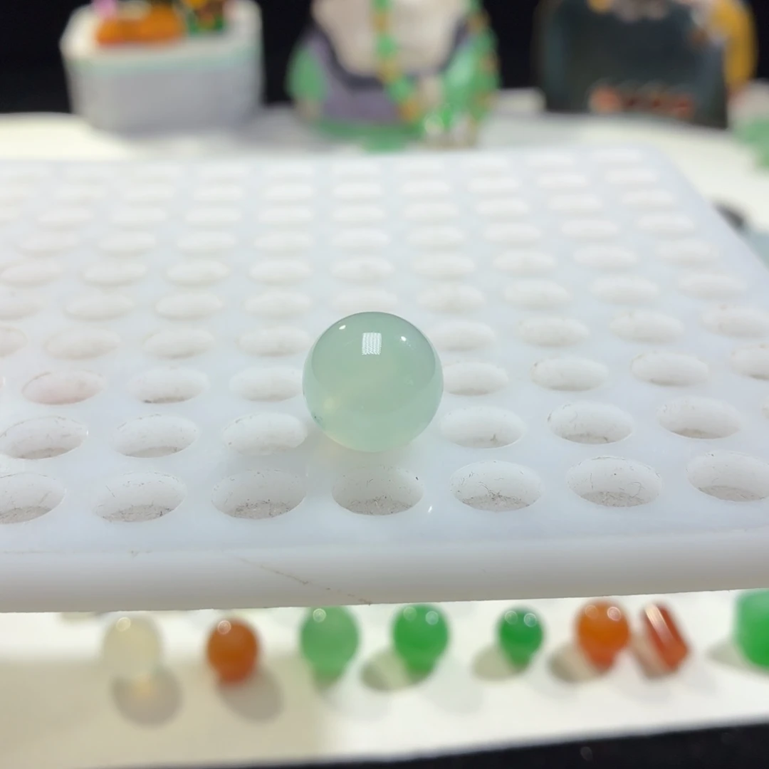 翡翠未镶嵌手链12.7冰晴圆珠