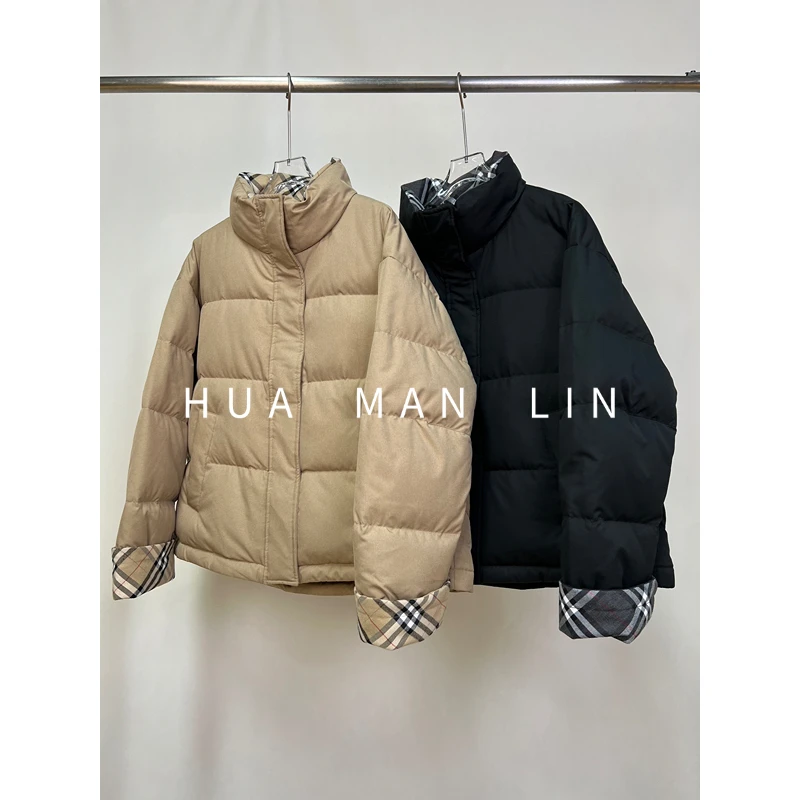 【花满林】两色站领正门襟填充物鹅绒羽绒服52500