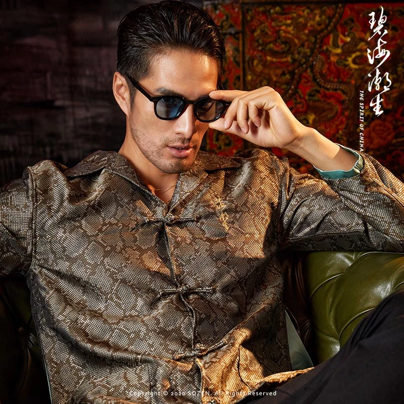 碧海潮生秋冬新款【伏羲•开天】原创中国风国潮唐装盘扣外套男女