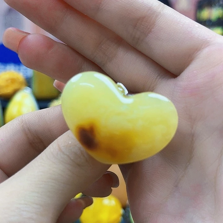 银S925镶嵌琥珀戒指戒指