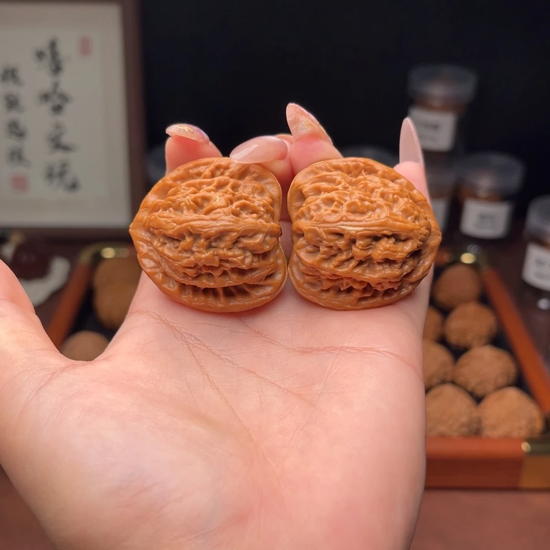 吊坠文玩核桃⑩**爱红锦鲤全品39