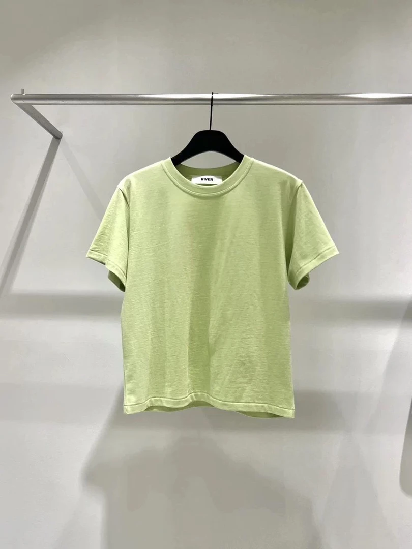 배추❤️泡菜国R家绿色圆领ins显瘦短袖T恤