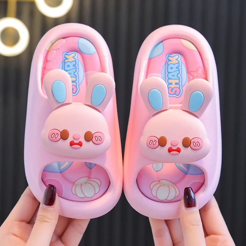 夏季新款儿童凉拖鞋女孩家居防水防滑软底卡通可爱宝宝小孩拖鞋
